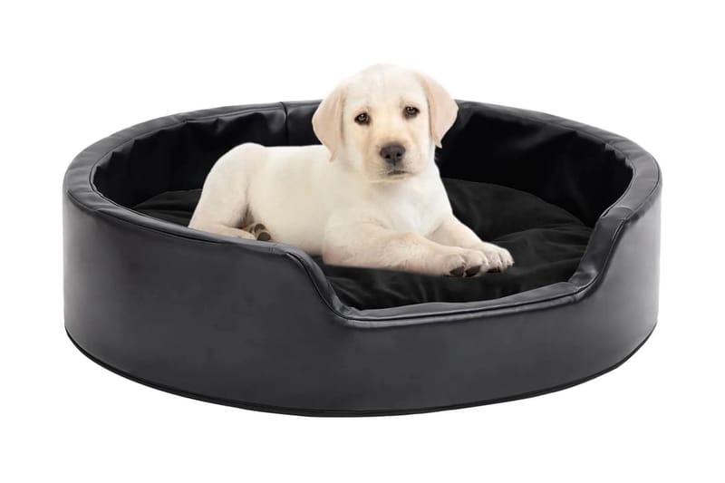 Hundbädd svart 69x59x19 cm plysch och konstläder - Svart - Sport & fritid - För djuren - För hund - Hundmöbler - Hundbädd & hundsäng