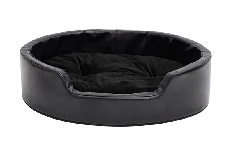 Hundbädd svart 69x59x19 cm plysch och konstläder - Svart - Sport & fritid - För djuren - För hund - Hundmöbler - Hundbädd & hundsäng