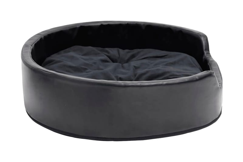 Hundbädd svart 79x70x19 cm plysch och konstläder - Svart - Sport & fritid - För djuren - För hund - Hundmöbler - Hundbädd & hundsäng