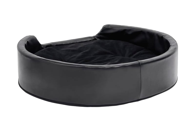 Hundbädd svart 79x70x19 cm plysch och konstläder - Svart - Sport & fritid - För djuren - För hund - Hundmöbler - Hundbädd & hundsäng