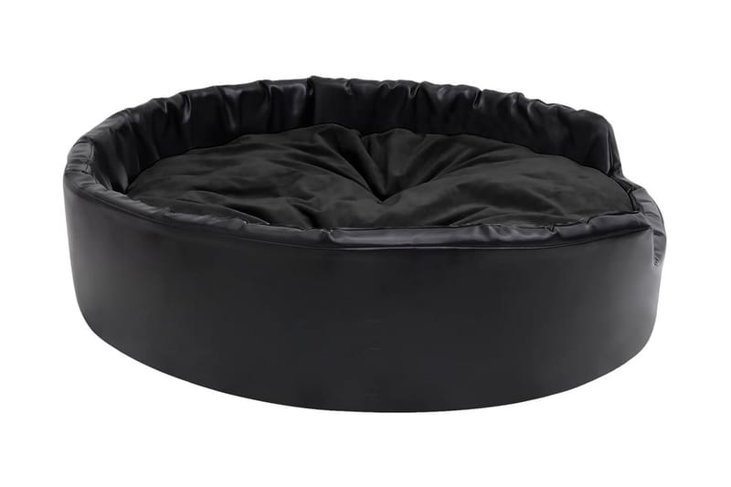 Hundbädd svart 99x89x21 cm plysch och konstläder - Svart - Sport & fritid - För djuren - För hund - Hundmöbler - Hundbädd & hundsäng