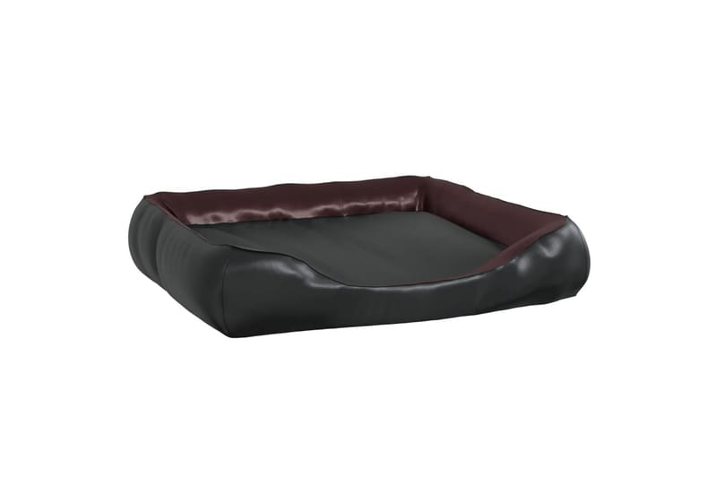 Hundbädd svart och brun 105x80x25 cm konstläder - Svart - Sport & fritid - För djuren - För hund - Hundmöbler - Hundbädd & hundsäng