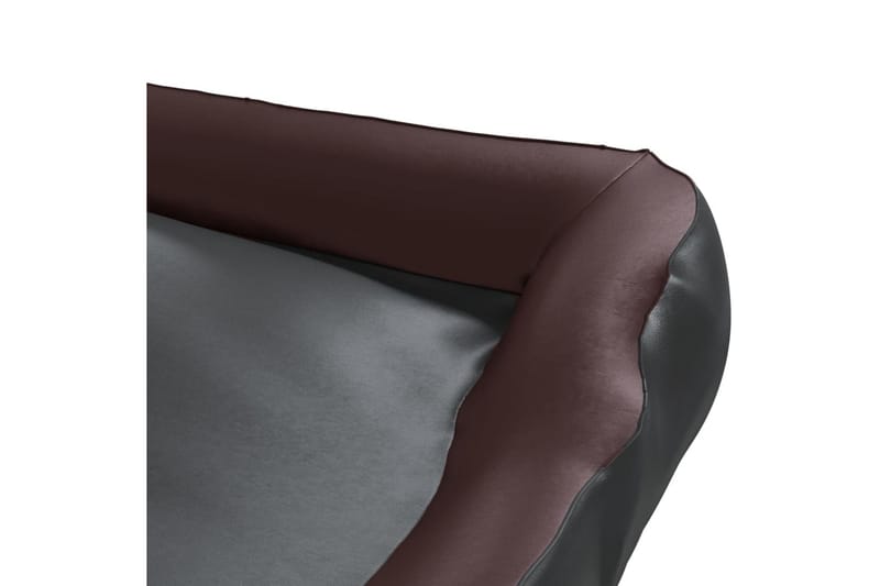 Hundbädd svart och brun 80x68x23 cm konstläder - Svart - Sport & fritid - För djuren - För hund - Hundmöbler - Hundbädd & hundsäng