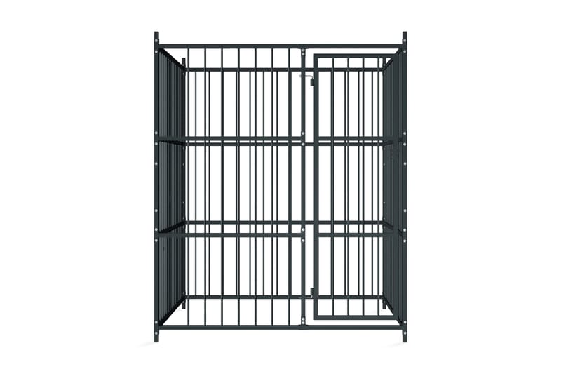 Hundgård för utomhusbruk 150x150x185 cm - Svart - Sport & fritid - För djuren - För hund - Hundmöbler