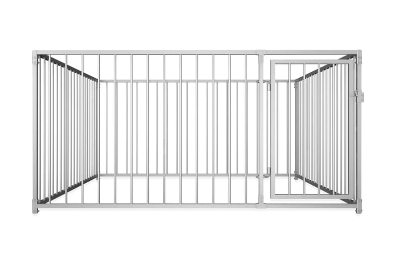 Hundgård för utomhusbruk 200x200x100 cm - Silver - Sport & fritid - För djuren - För hund - Hundmöbler