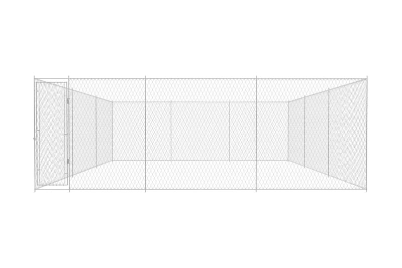 Hundgård för utomhusbruk galvaniserat stål 570x570x185 cm - Silver - Sport & fritid - För djuren - För hund - Hundmöbler