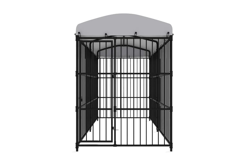 Hundgård för utomhusbruk med tak 300x150x210 cm - Svart - Sport & fritid - För djuren - För hund - Hundmöbler
