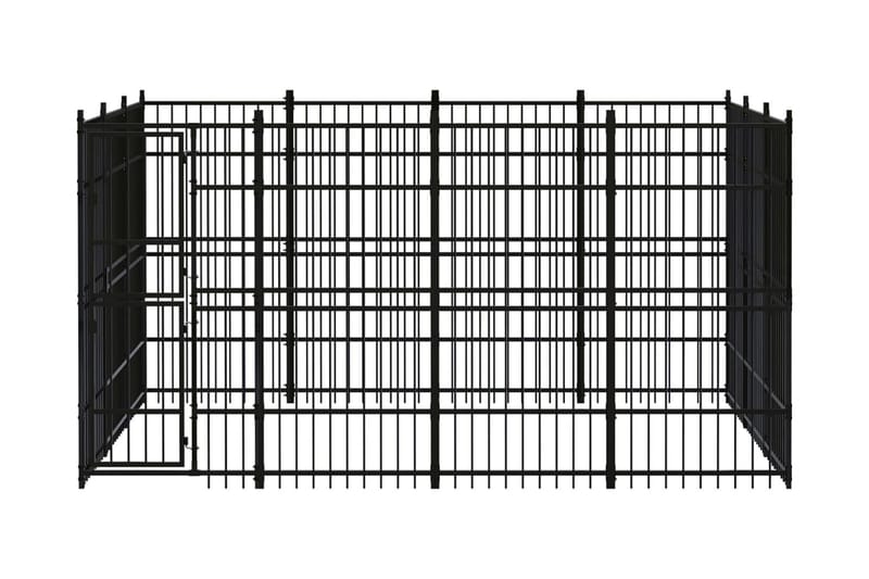 Hundgård för utomhusbruk stål 11,06 m² - Svart - Sport & fritid - För djuren - För hund - Hundmöbler