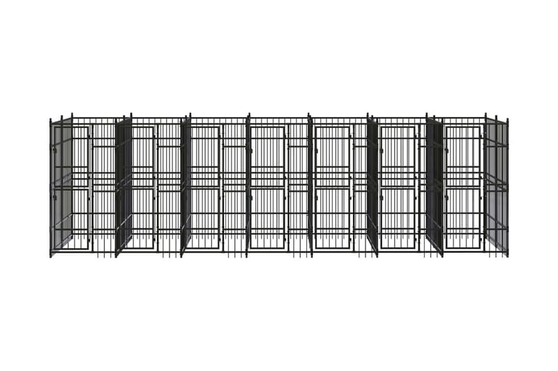 Hundgård för utomhusbruk stål 12,9 m² - Svart - Sport & fritid - För djuren - För hund - Hundmöbler