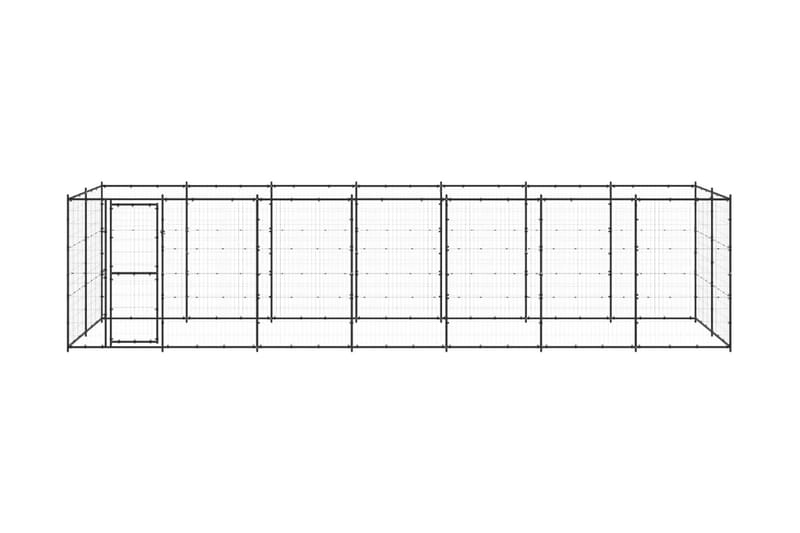 Hundgård för utomhusbruk stål 16,94 m² - Svart - Sport & fritid - För djuren - För hund - Hundmöbler