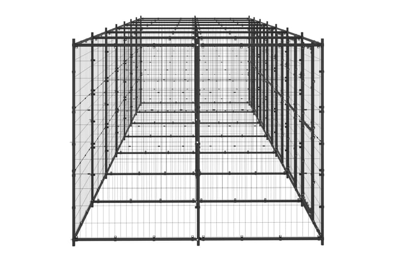 Hundgård för utomhusbruk stål 16,94 m² - Svart - Sport & fritid - För djuren - För hund - Hundmöbler