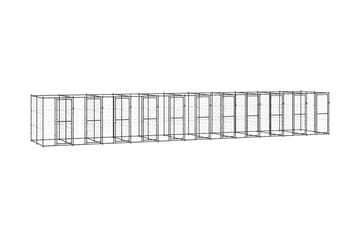 Hundgård för utomhusbruk stål 26,62 m²