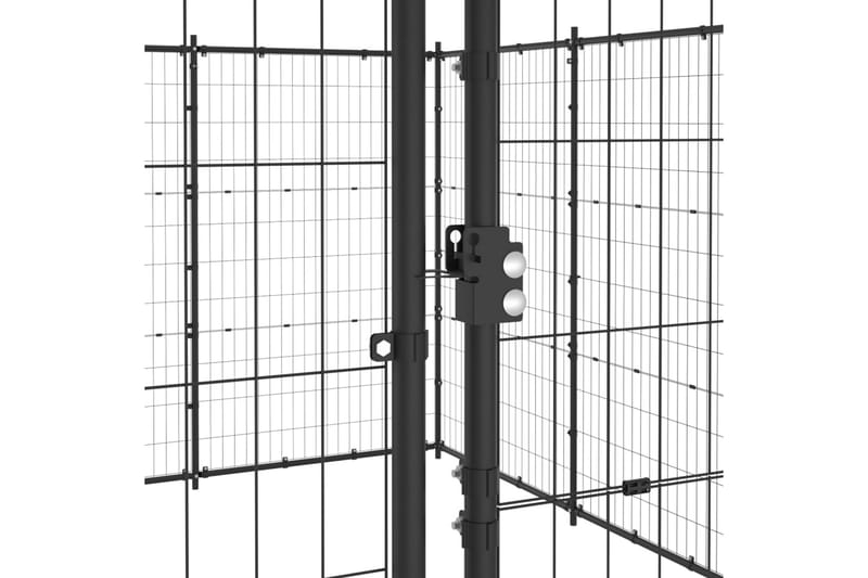 Hundgård för utomhusbruk stål 53,24 m² - Svart - Sport & fritid - För djuren - För hund - Hundmöbler