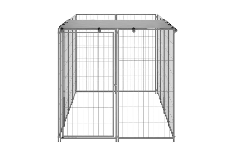 Hundgård silver 2,42 m² stål - Silver - Sport & fritid - För djuren - För hund - Hundmöbler