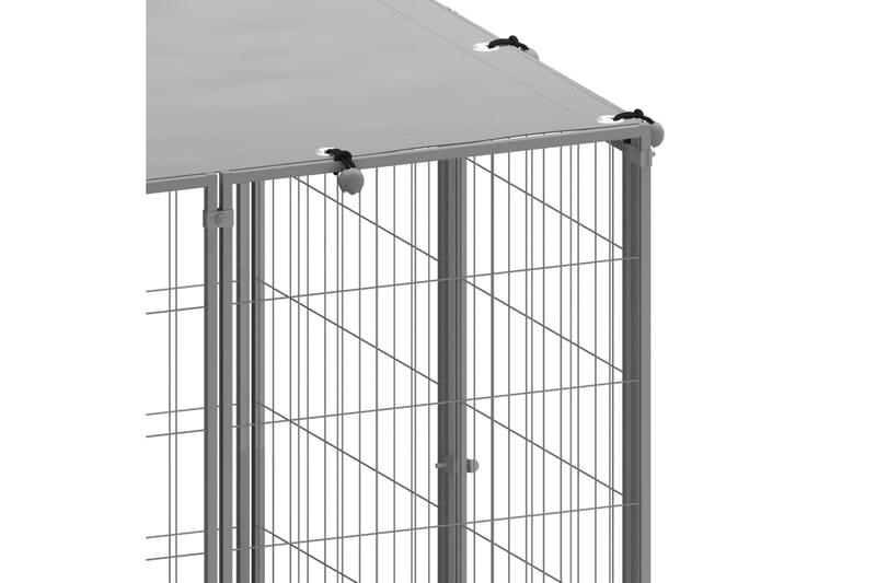 Hundgård silver 2,42 m² stål - Silver - Sport & fritid - För djuren - För hund - Hundmöbler