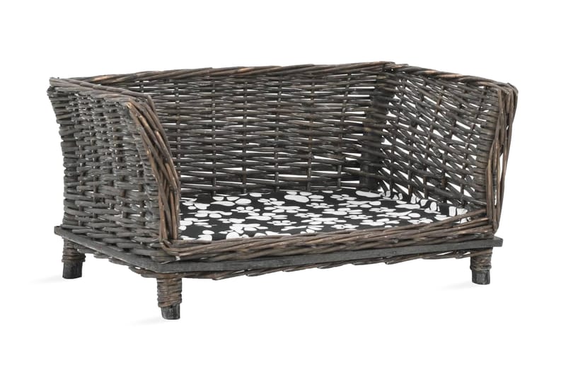 Hundkorg med dyna grå 50x33x30 cm naturlig pil - Grå - Sport & fritid - För djuren - För hund - Hundmöbler - Hundbädd & hundsäng