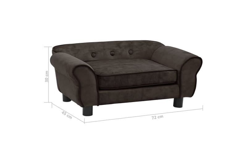 Hundsoffa brun 72x45x30 cm plysch - Brun - Sport & fritid - För djuren - För hund - Hundmöbler - Hundbädd & hundsäng