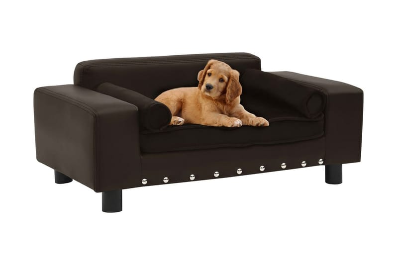 Hundsoffa brun 81x43x31 cm plysch och konstläder - Brun - Sport & fritid - För djuren - För hund - Hundmöbler - Hundbädd & hundsäng