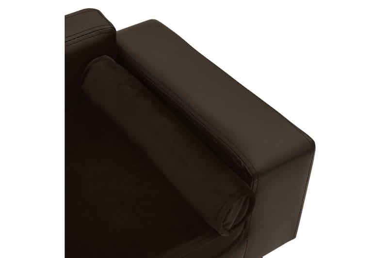 Hundsoffa brun 81x43x31 cm plysch och konstläder - Brun - Sport & fritid - För djuren - För hund - Hundmöbler - Hundbädd & hundsäng