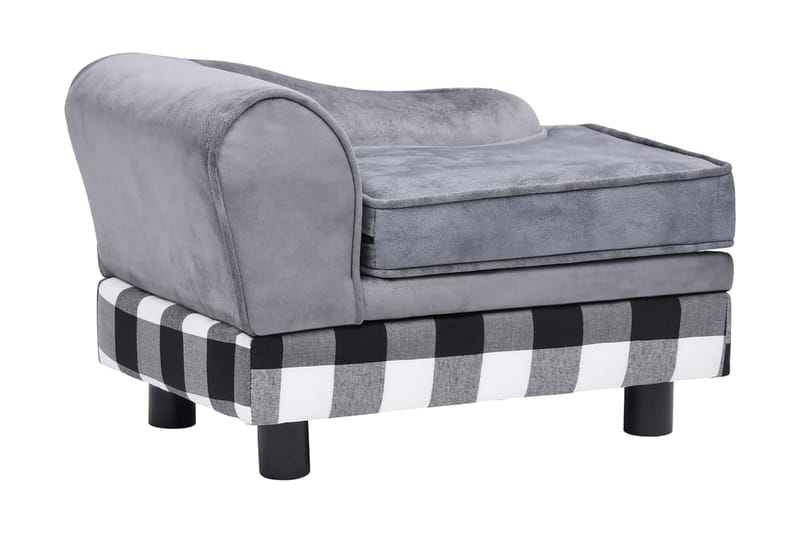 Hundsoffa grå 57x34x36 cm plysch - Grå - Sport & fritid - För djuren - För hund - Hundmöbler - Hundbädd & hundsäng