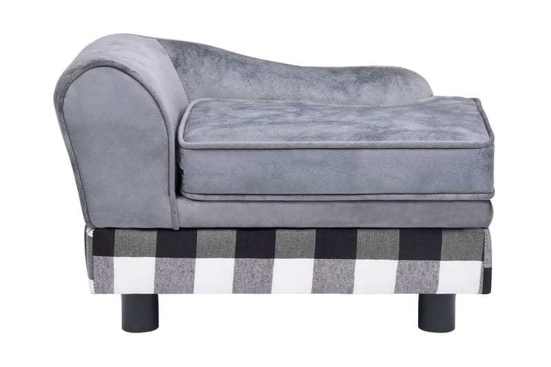 Hundsoffa grå 57x34x36 cm plysch - Grå - Sport & fritid - För djuren - För hund - Hundmöbler - Hundbädd & hundsäng