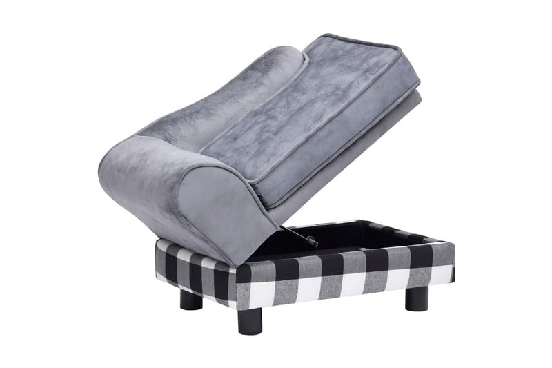 Hundsoffa grå 57x34x36 cm plysch - Grå - Sport & fritid - För djuren - För hund - Hundmöbler - Hundbädd & hundsäng