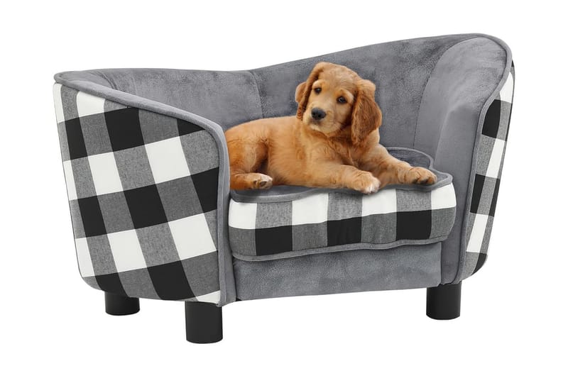 Hundsoffa grå 68x38x38 cm plysch - Grå - Sport & fritid - För djuren - För hund - Hundmöbler - Hundbädd & hundsäng