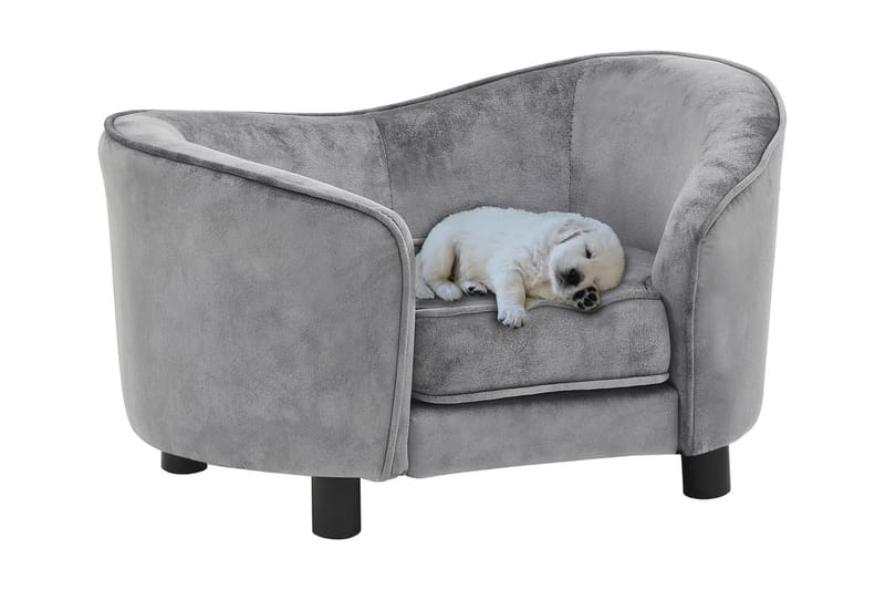 Hundsoffa grå 69x49x40 cm plysch - Grå - Sport & fritid - För djuren - För hund - Hundmöbler - Hundbädd & hundsäng