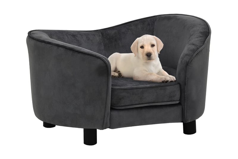 Hundsoffa mörkgrå 69x49x40 cm plysch - Grå - Sport & fritid - För djuren - För hund - Hundmöbler - Hundbädd & hundsäng