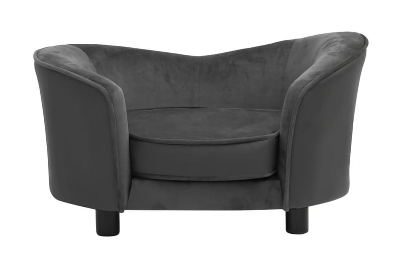 Hundsoffa mörkgrå 69x49x40 cm plysch och konstläder - Grå - Sport & fritid - För djuren - För hund - Hundmöbler - Hundbädd & hundsäng