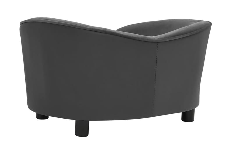 Hundsoffa mörkgrå 69x49x40 cm plysch och konstläder - Grå - Sport & fritid - För djuren - För hund - Hundmöbler - Hundbädd & hundsäng