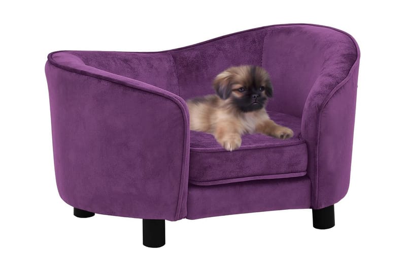 Hundsoffa mörklila 69x49x40 cm plysch - Lila - Sport & fritid - För djuren - För hund - Hundmöbler - Hundbädd & hundsäng