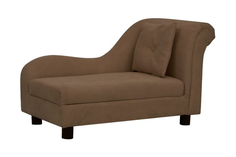 Hundsoffa med kudde brun 83x44x44 cm plysch - Brun - Sport & fritid - För djuren - För hund - Hundmöbler - Hundbädd & hundsäng