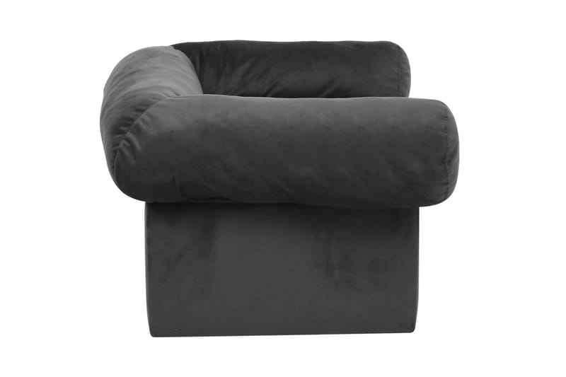 Hundsoffa med låda mörkgrå 75x50x38 cm plysch - Grå - Sport & fritid - För djuren - För hund - Hundmöbler - Hundbädd & hundsäng