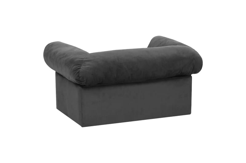 Hundsoffa med låda mörkgrå 75x50x38 cm plysch - Grå - Sport & fritid - För djuren - För hund - Hundmöbler - Hundbädd & hundsäng