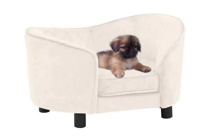 Hundsoffa naturvit 69x49x40 cm plysch - Vit - Sport & fritid - För djuren - För hund - Hundmöbler - Hundbädd & hundsäng