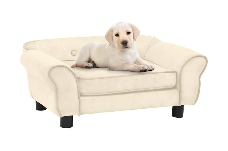 Hundsoffa naturvit 72x45x30 cm plysch - Kräm - Sport & fritid - För djuren - För hund - Hundmöbler - Hundbädd & hundsäng