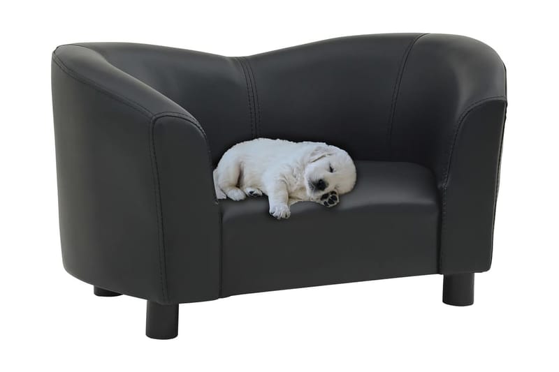 Hundsoffa svart 67x41x39 cm konstläder - Svart - Sport & fritid - För djuren - För hund - Hundmöbler - Hundbädd & hundsäng