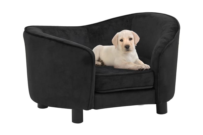 Hundsoffa svart 69x49x40 cm plysch - Svart - Sport & fritid - För djuren - För hund - Hundmöbler - Hundbädd & hundsäng