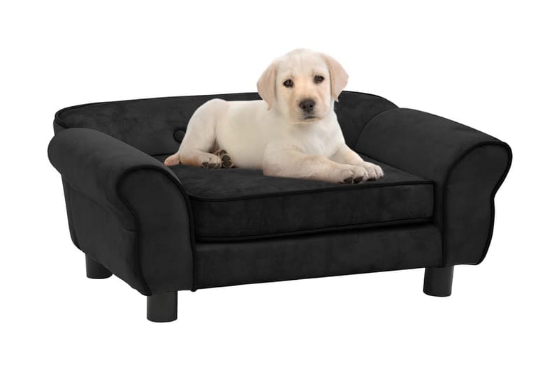 Hundsoffa svart 72x45x30 cm plysch - Svart - Hundbädd & hundsäng - Hundmöbler