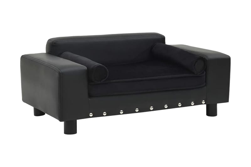 Hundsoffa svart 81x43x31 cm plysch och konstläder - Svart - Sport & fritid - För djuren - För hund - Hundmöbler - Hundbädd & hundsäng
