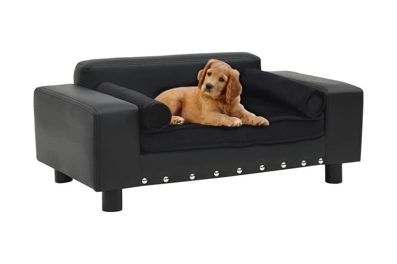 Hundsoffa svart 81x43x31 cm plysch och konstläder - Svart - Sport & fritid - För djuren - För hund - Hundmöbler - Hundbädd & hundsäng