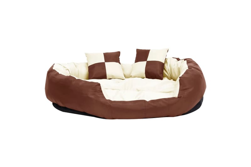Vändbar och tvättbar hundsäng brun och gräddvit 110 x 30 x 8 - Brun - Sport & fritid - För djuren - För hund - Hundmöbler - Hundbädd & hundsäng