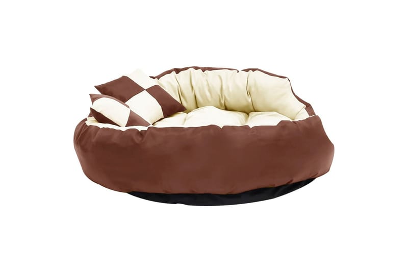 Vändbar och tvättbar hundsäng brun och gräddvit 110 x 30 x 8 - Brun - Sport & fritid - För djuren - För hund - Hundmöbler - Hundbädd & hundsäng