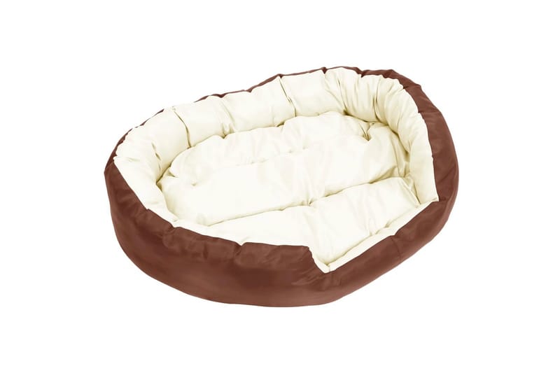 Vändbar och tvättbar hundsäng brun och gräddvit 110 x 30 x 8 - Brun - Sport & fritid - För djuren - För hund - Hundmöbler - Hundbädd & hundsäng