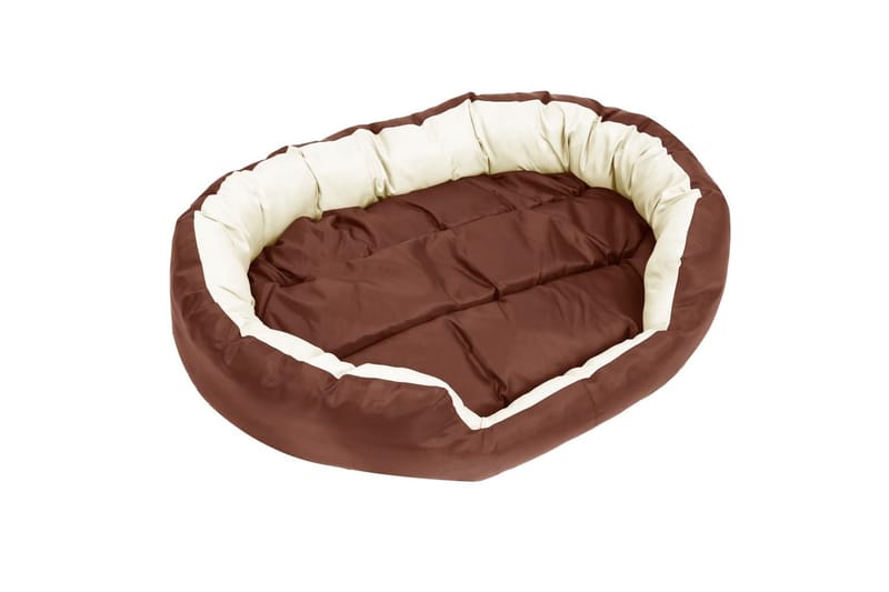 Vändbar och tvättbar hundsäng brun och gräddvit 110 x 30 x 8 - Brun - Sport & fritid - För djuren - För hund - Hundmöbler - Hundbädd & hundsäng