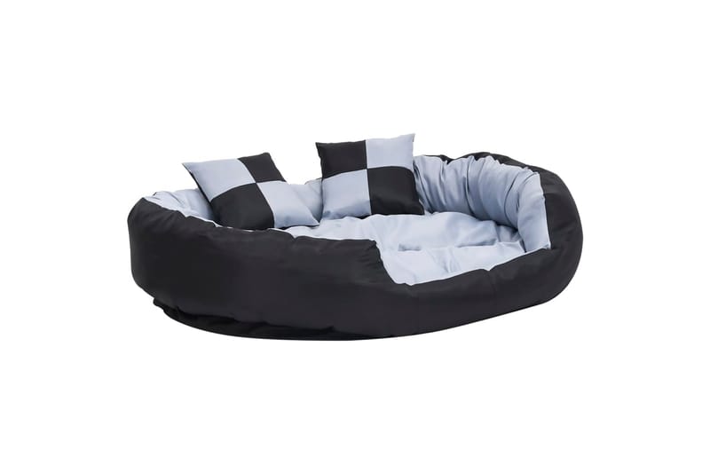 Vändbar och tvättbar hundsäng grå och svart 110 x 30 x 80 cm - Grå - Sport & fritid - För djuren - För hund - Hundmöbler - Hundbädd & hundsäng