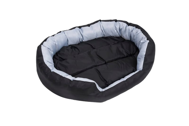 Vändbar och tvättbar hundsäng grå och svart 110 x 30 x 80 cm - Grå - Sport & fritid - För djuren - För hund - Hundmöbler - Hundbädd & hundsäng