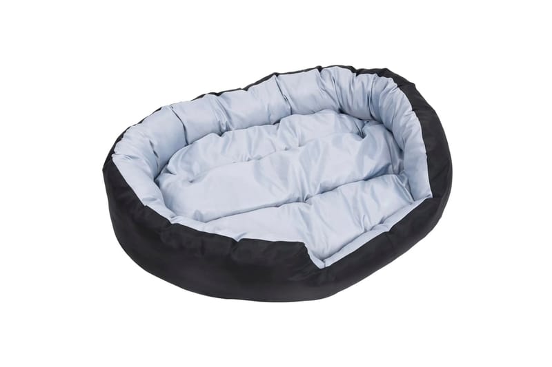 Vändbar och tvättbar hundsäng grå och svart 110 x 30 x 80 cm - Grå - Sport & fritid - För djuren - För hund - Hundmöbler - Hundbädd & hundsäng