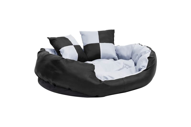 Vändbar och tvättbar hundsäng grå och svart 85x70x20 cm - Grå - Sport & fritid - För djuren - För hund - Hundmöbler - Hundbädd & hundsäng